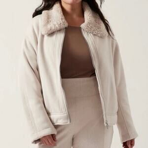 NWT Athleta Westbound Sherpa Jacket Cream